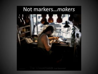 Not markers…makers
 
