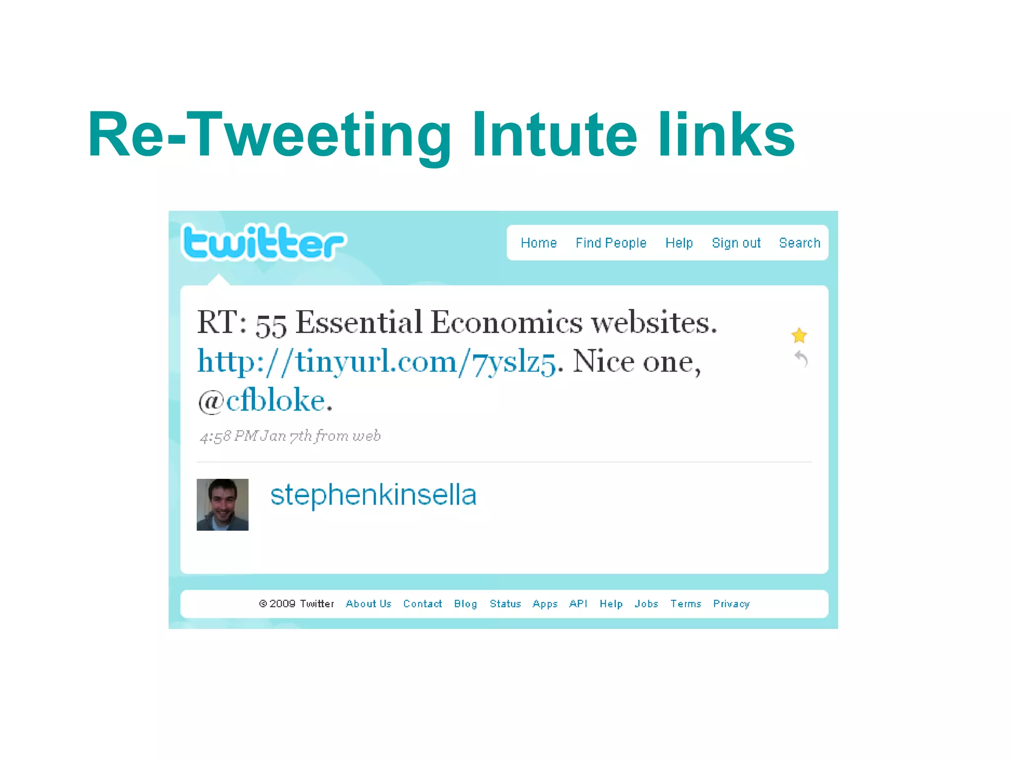 Re-Tweeting Intute links 