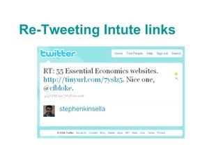Re-Tweeting Intute links 