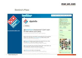 Domino's Pizza




Twitter-Marketing V01          Folie 19
 