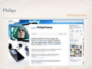 Philips
                                                                  @PhilipsFrance




          CedricDeniaud.com   MediasSociaux.com   Twitter.com/cdeniaud
 
