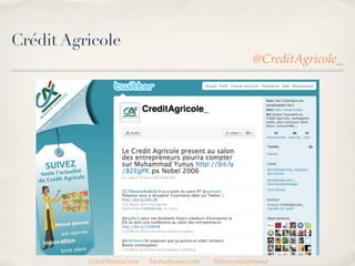 Crédit Agricole
                                                                @CreditAgricole_




          CedricDeniaud.com   MediasSociaux.com   Twitter.com/cdeniaud
 