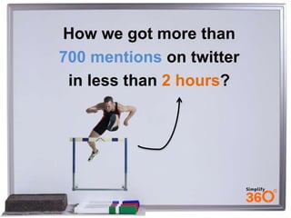How we got more than
700 mentions on twitter
in less than 2 hours?
 