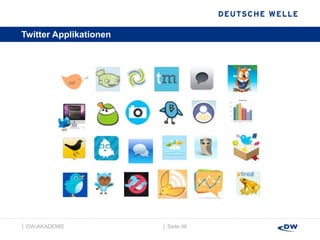 Twitter Applikationen │  Seite  │  DW-AKADEMIE  