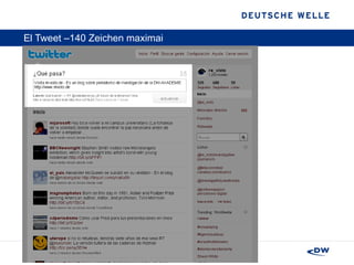 El Tweet –140 Zeichen maximai 