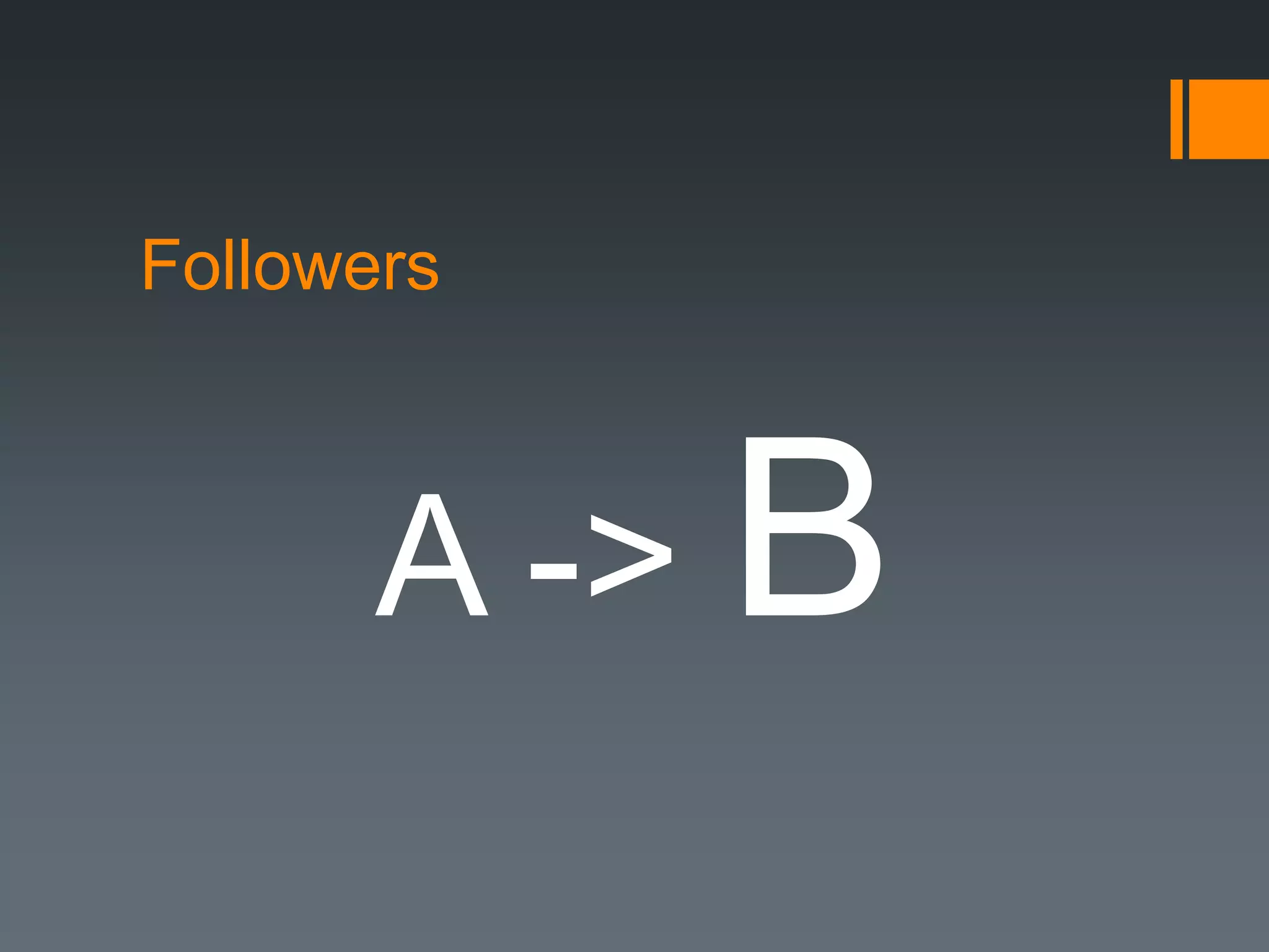 Followers



       A -> B
 