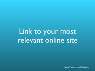 Link to your most relevant online site 