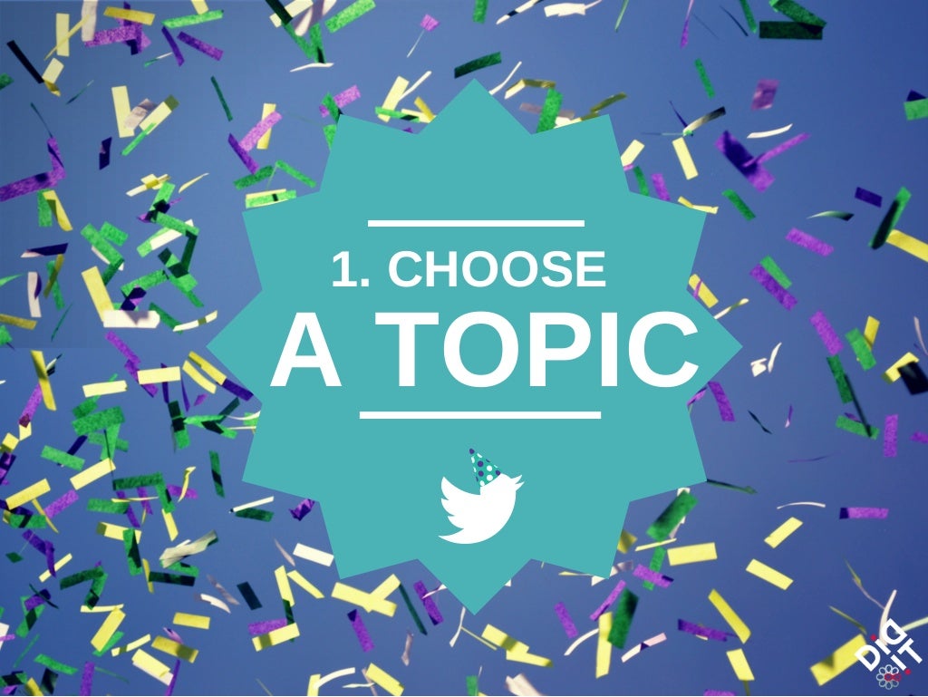 1. CHOOSE A TOPIC