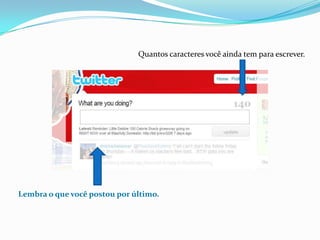 Suamensagem.Updates recentes de quem vocêsegue e suas próprias mensagens.