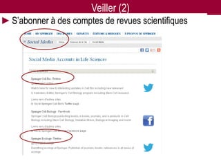 Veiller (2)
►S’abonner à des comptes de revues scientifiques




                 Twitter pour les chercheurs - 07/12/2012   44
 