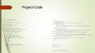 Project-Code
import {Avatar, Button } from '@material-ui/core';
import React, { useState } from 'react';
import './Tweetinput.css';
import PhotoLibraryIcon from '@material-ui/icons/PhotoLibrary';
import firebase from 'firebase';
import db,{storage} from '../../Firebase/Firebase';
import { connect } from 'react-redux';
const Tweetinput = (props) => {
const [tweetContent,settweetContent] = useState(""); const
[uploadImages,setuploadImages] = useState(null); const [tweeting,setTweeting]
= useState(false);
const [uploadedAmount,setuploadedAmount] = useState(0); const
[uploadedNumber,setuploadedNumber] = useState(0);
const tweetTWEET = (e) =>{ e.preventDefault();
setTweeting(true);
const data = {
displayName: props.user.displayName, userName:
props.user.userName, profileUrl: props.user.photoURL,
verified: props.user.verified,
timeStamp: firebase.firestore.FieldValue.serverTimestamp(), tweetText:
tweetContent,
images: []
}
const uploadedImages = [];
}
const imageSourceChangeHandler = (e)=>{ e.preventDefault();
if(e.target.files[0]){ setuploadImages([e.target.files[0],e.target.files[1]]);
}else{
setuploadImages(null)
}
}
return (
<div className="selftweet">
<div className="selftweet body">
<Avatar className="selftweet body avatar" src={props.user.photoURL} alt="avatar"
>{props.user.displayName[0]}</Avatar>
<textarea value={tweetContent}
onChange={(e)=>{if(tweetContent.length<300 || e.target.value.length<300){settweetContent(e.target.value)}}}
placeholder="What's Happening......?"/>
</div>
<div className="selftweet tweet">
<div className="selftweet tweet details">
<label className="image uploader"><PhotoLibraryIcon id="image uploader label"/> <input type="file"
multiple max={2} onChange={(e)=>{imageSourceChangeHandler(e)}} /></label>
<p style={{color: uploadImages?uploadImages.length===2?"red":"grey":"grey"}}>{uploadImages?
uploadImages.length:0}/2 Images</p>
<p style={{color: tweetContent.length>250?"red":"grey"}}>{tweetContent.length}/300 Words</p>
<p style={{display: tweeting?"initial":"none",color: "green",fontWeight: 900}}>Uploading Image: {uploadedAmount}
% {uploadedNumber}/{uploadImages?uploadImages.length:0}</p>
</div>
<Button disabled={tweeting || tweetContent.trim()==="" } onClick={(e)=>{tweetTWEET(e);}}
className="selftweet button">Tweet</Button>
</div>
</div>
)
};
const mapStateToProps = (state) =>{
return{
user: state.auth.user
}
}
export default connect(mapStateToProps)(Tweetinput);
 