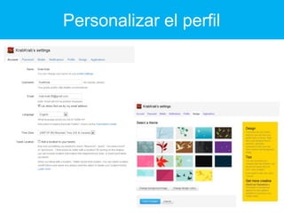Personalizar el perfil