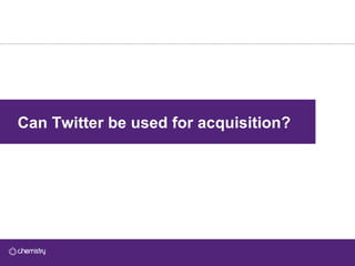 Can Twitter be used for acquisition? 