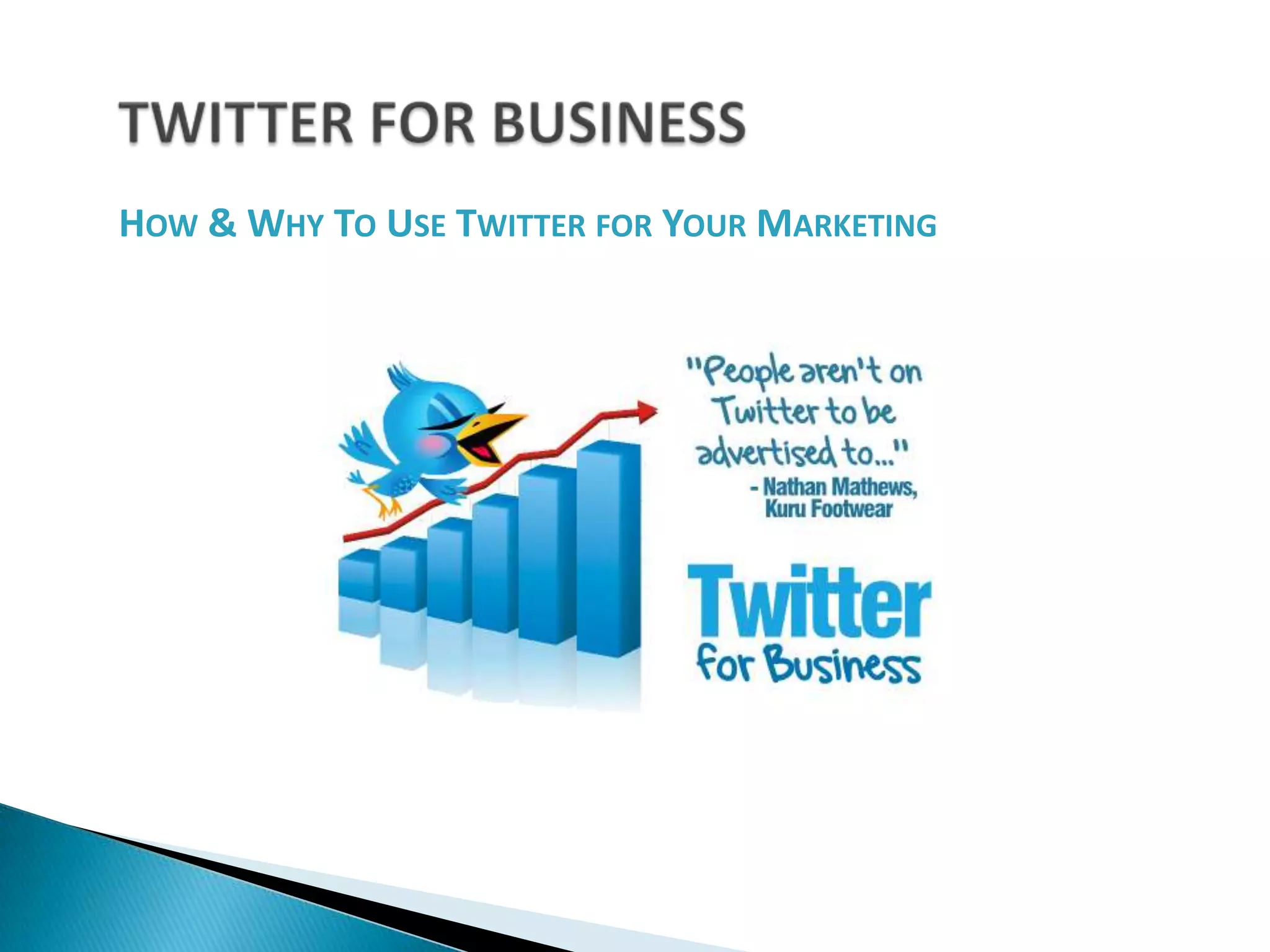 TWITTER FOR BUSINESSHow & Why To Use Twitter for Your Marketing