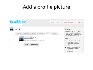 Add a profile picture 