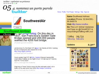 05   .4. nommez un porte parole twitter : optimiser sa présence 00  01  02  03  04  05   06 Christi Southwest Airline 