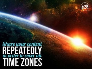 Share your content repeatedly in order to
cover all time zones

 