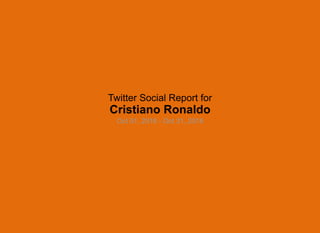 Twitter Social Report for
Cristiano Ronaldo
Oct 01, 2018 - Oct 31, 2018
 