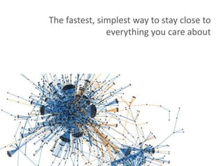The fastest, simplest way to stay close to
               everything you care about
 