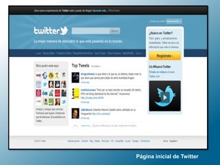 Página inicial de Twitter
 