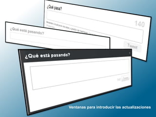 Ventanas para introducir las actualizaciones
 