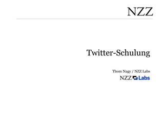 Twitter-Schulung Thom Nagy / NZZ Labs 