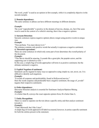Sentiment Analysis Example Sentences Twitter sentimentanalysis report | PDF