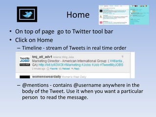 Twitter Profile Cont.Bio – 160 characters including spaces.      Write a bio that explains what you have to offer.    Keywords are important, look at what you have on your resume and LinkedIn account.  Again remember to be consistent on all your social media presence.    Examples: @Lollydaskal - Speaker|Author|Motivator| Passionate about Inspiring & Empowering others to become their best Successful Self by Leading From Within  @imjustcreative -Logo & identity designer for hire. Creating clean and unique logos, identities and rebrands. Iconic, typographic and minimalist tendencies. 25 years experience.