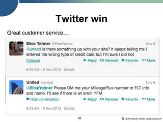 32
Twitter win
Great customer service…
 