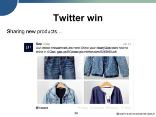 34
Twitter win
Sharing new products…
 