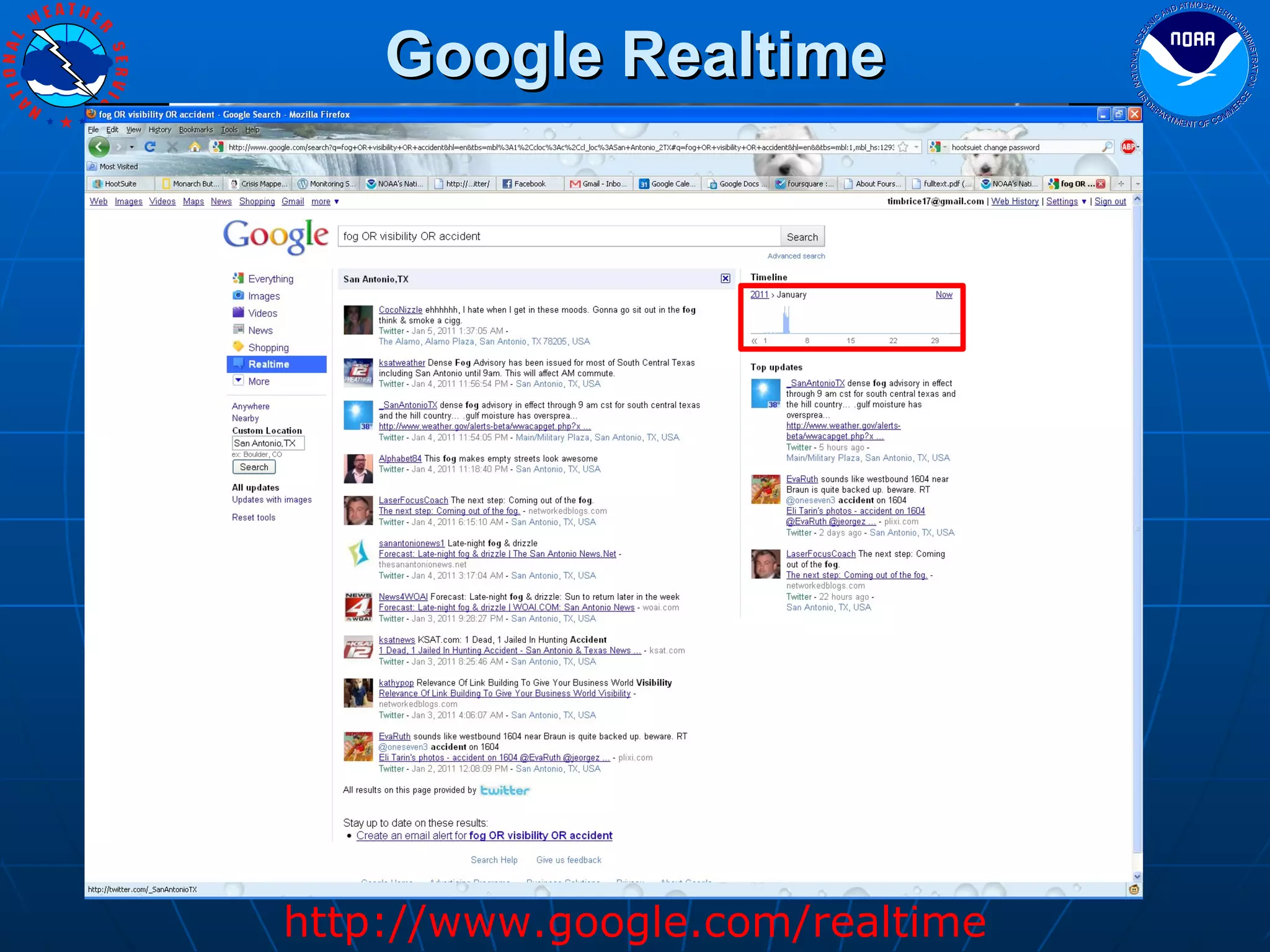 Google Realtime http://www.google.com/realtime 