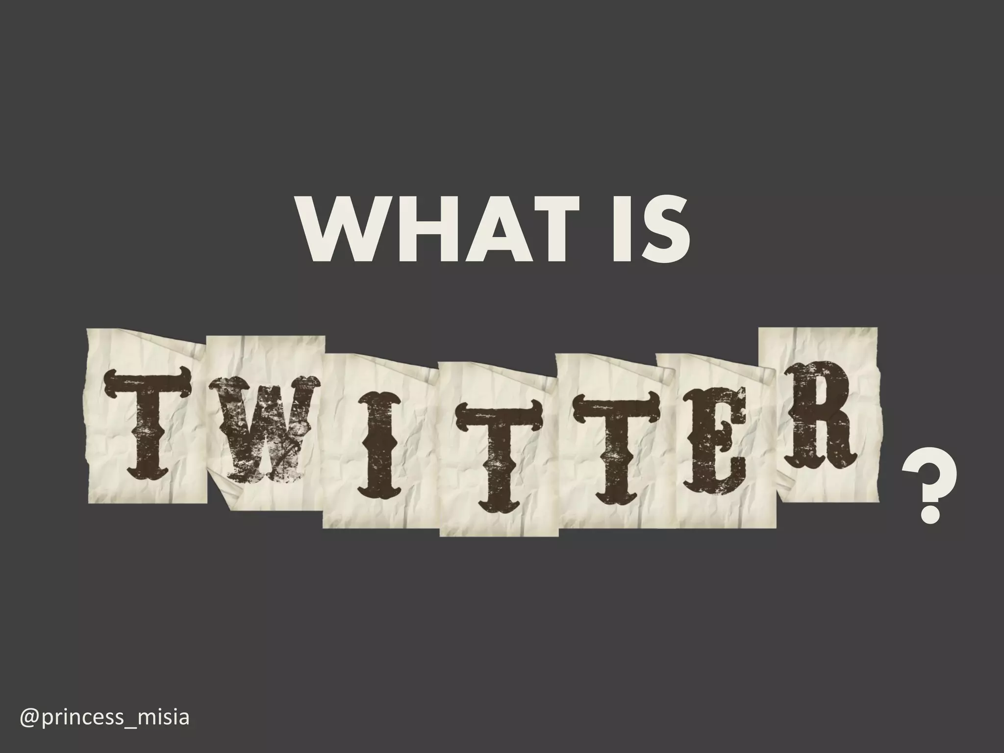 WHAT IS

                            ?
@princess_misia
 