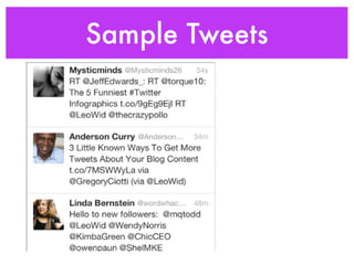 Sample Tweets
 
