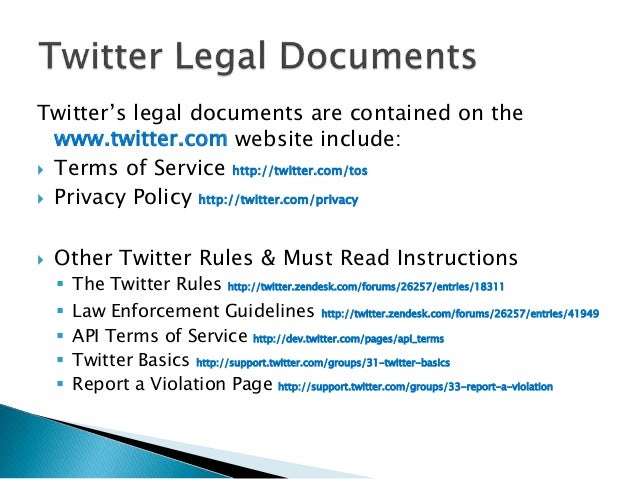 Twitter Terms Of Service