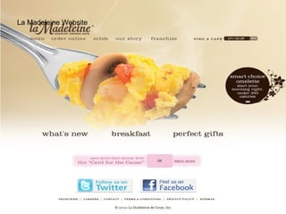 La Madeleine Website
 