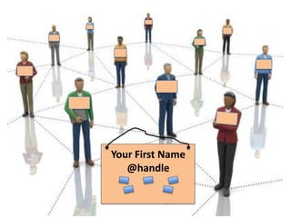 Networking Activity
• Image of cardstock with name,
  handle and a few sticky notes



             Your First Name
                @handle
 
