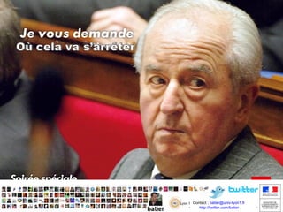 9 avril 2010 Twitter achète Tweetie Je regarde  les usages http://mashable.com/2010/04/09/breaking-twitter-acquires-tweetie-iphone-app/ +  d’info http://www.memoclic.com/1716-twitter/11598-twitter-tweetie-achat.html http://blog.lefigaro.fr/technotes/2010/04/twitter.html http://www.journaldugeek.com/2010/04/10/twitter-tweetie/ 