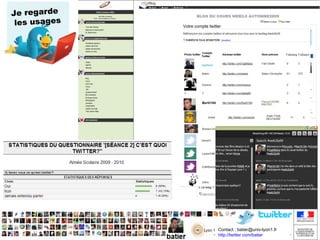 Twitter les outils Des outils  d ’analyse de suivi de vos mentions: http://apps.asterisq.com/mentionmap 