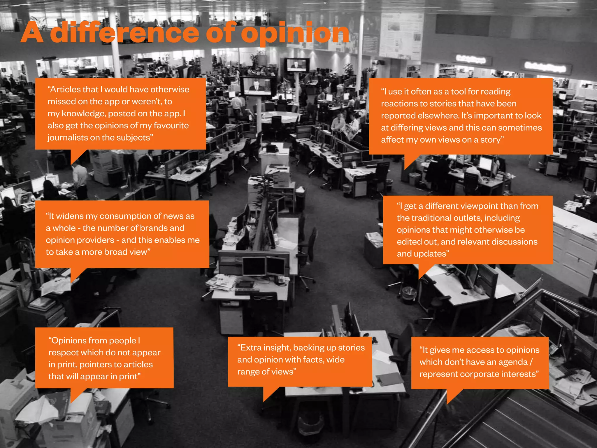 36Q37. Thinking about the news brands you follow on Twitter, what does it add to your consumption of
news?Q37. Thinking about the news brands you follow on Twitter, what does it add to your consumption of news? For example, what do you enjoy most about it?
 