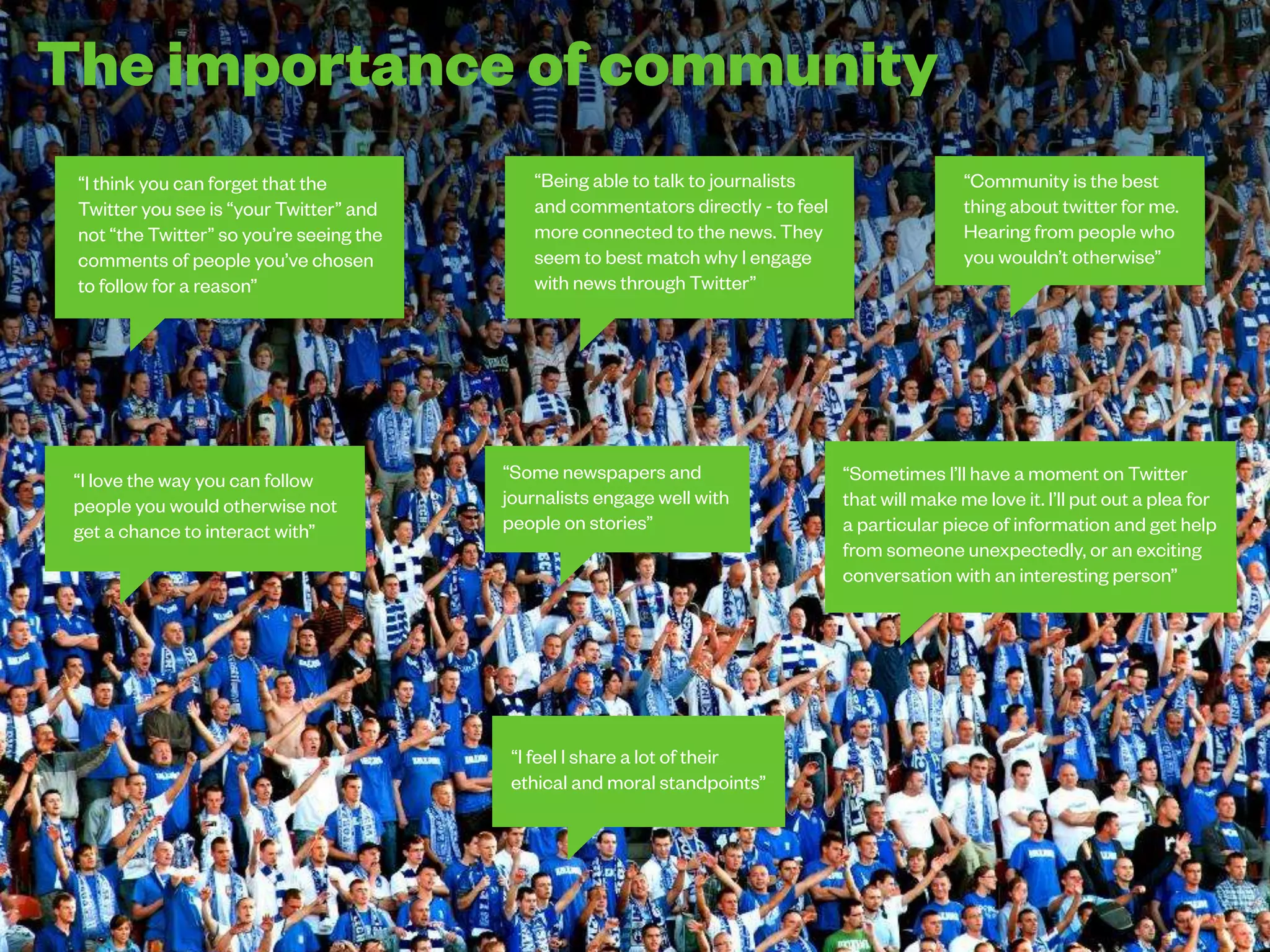 44
Q37. Thinking about the news brands you follow on Twitter, what does it add to your consumption of news? For example, what do you enjoy most about it?
 