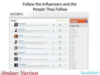 Follow the Influencers and the  People They Follow 