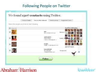 Following People on Twitter 