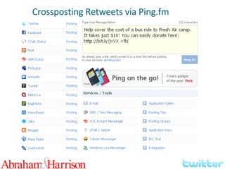 Crossposting Retweets via Ping.fm 