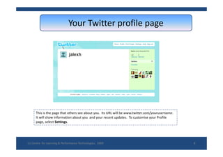 Your Twitter profile page
                               Your Twitter profile page




      This is the page that others ...