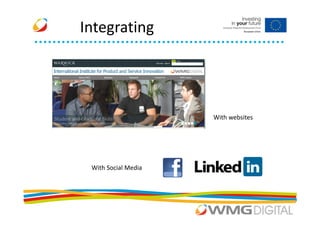 Integrating




                     With websites




 With Social Media
 