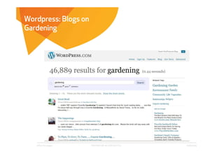 Wordpress: Blogs on
Gardening




   Affect Strategies   PROPRIETARY & CONFIDENTIAL   6/26/2009
 