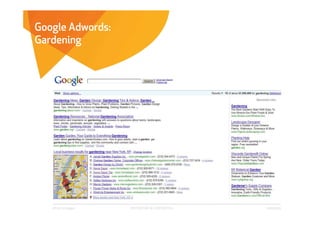 Google Adwords:
Gardening




   Affect Strategies   PROPRIETARY & CONFIDENTIAL   6/26/2009
 