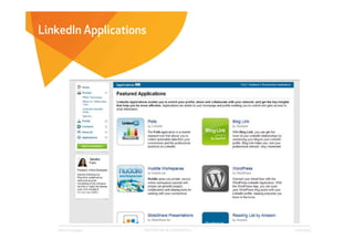 LinkedIn Applications




   Affect Strategies   PROPRIETARY & CONFIDENTIAL   6/26/2009
 