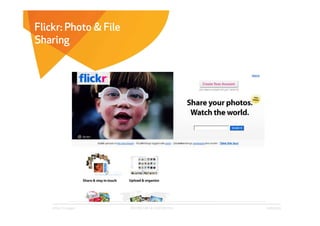 Flickr: Photo & File
Sharing




    Affect Strategies   PROPRIETARY & CONFIDENTIAL   6/26/2009
 
