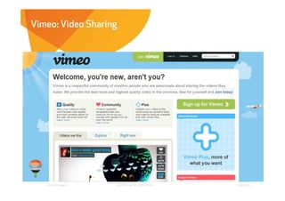 Vimeo: Video Sharing




   Affect Strategies   PROPRIETARY & CONFIDENTIAL   6/26/2009
 